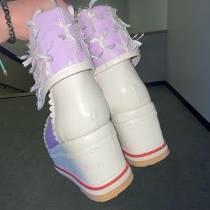 Lavender lace platforms. VERY good condition like new. Only worn 2x!